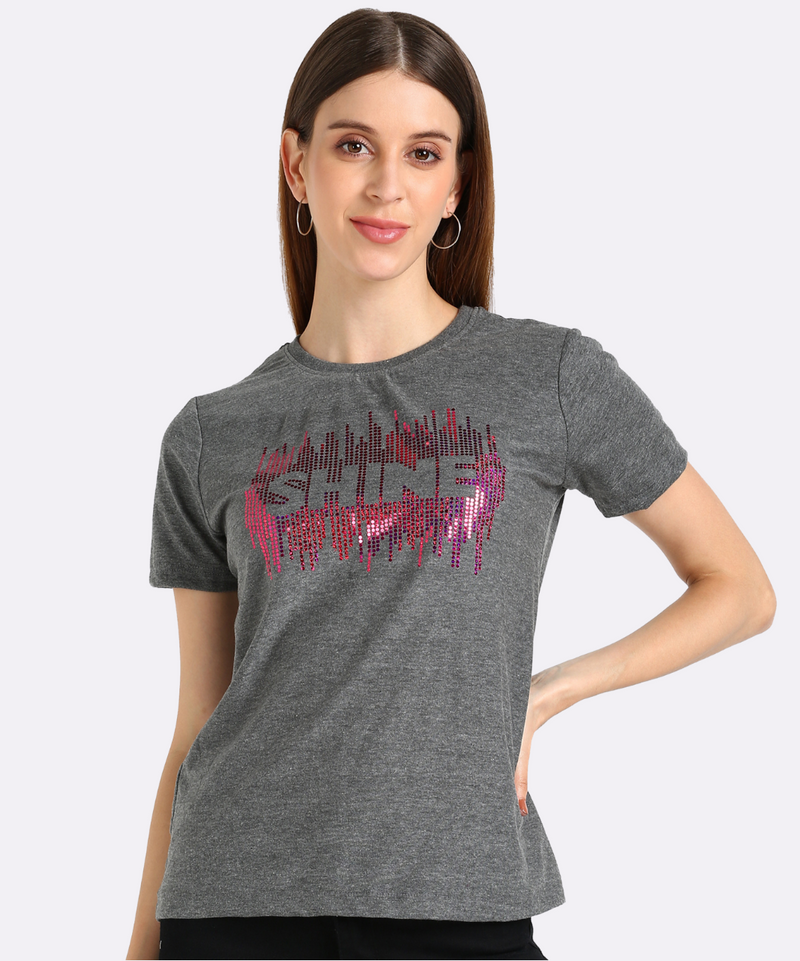 Women’s Cotton Sequin Motif T-Shirt Pack of 3 – ₹799 Only | MRP ₹3,099