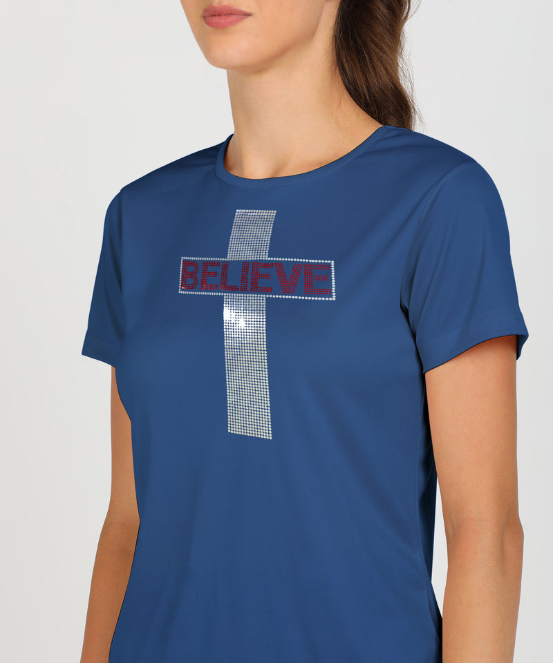 Women's Polyester Sports T-Shirt Pack of 2