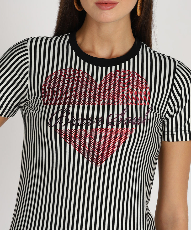 Women's Sequin Motifs Embellished cotton T-shirt