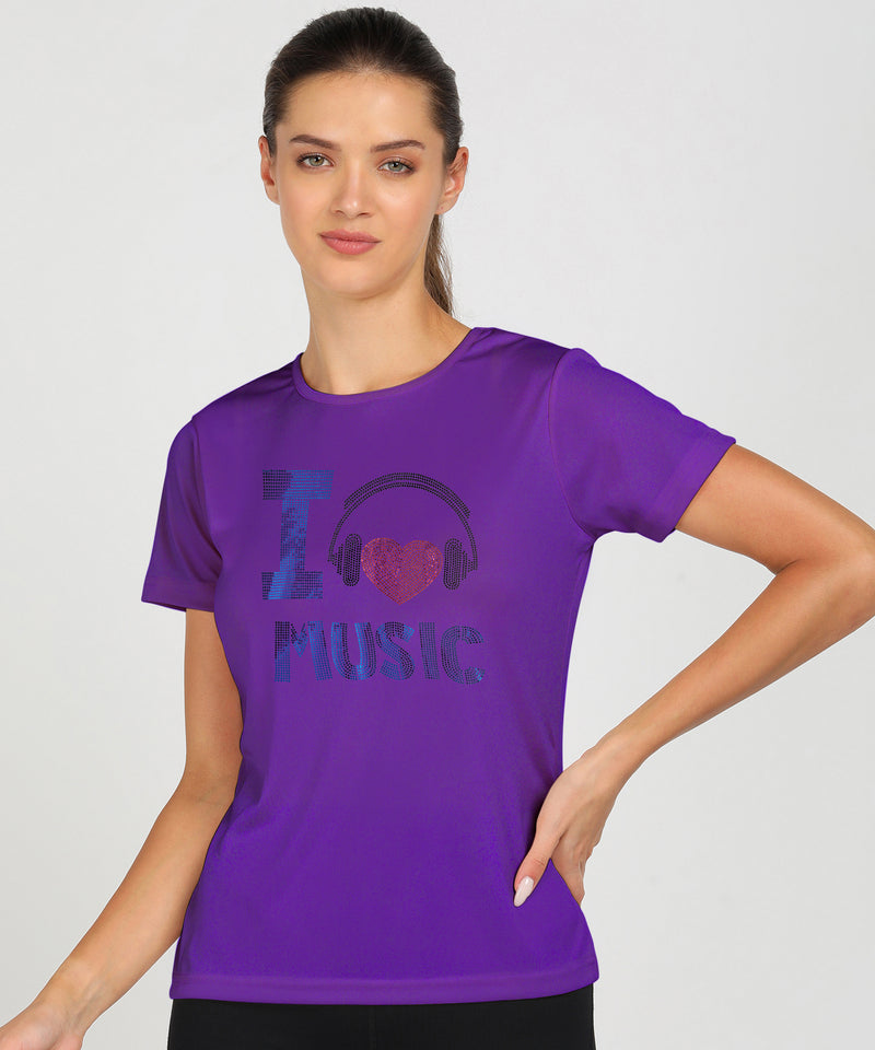 Women's Polyester Sports T-Shirt Pack of 2