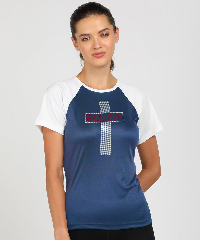 Women's Polyester Sports T-Shirt Pack of 2