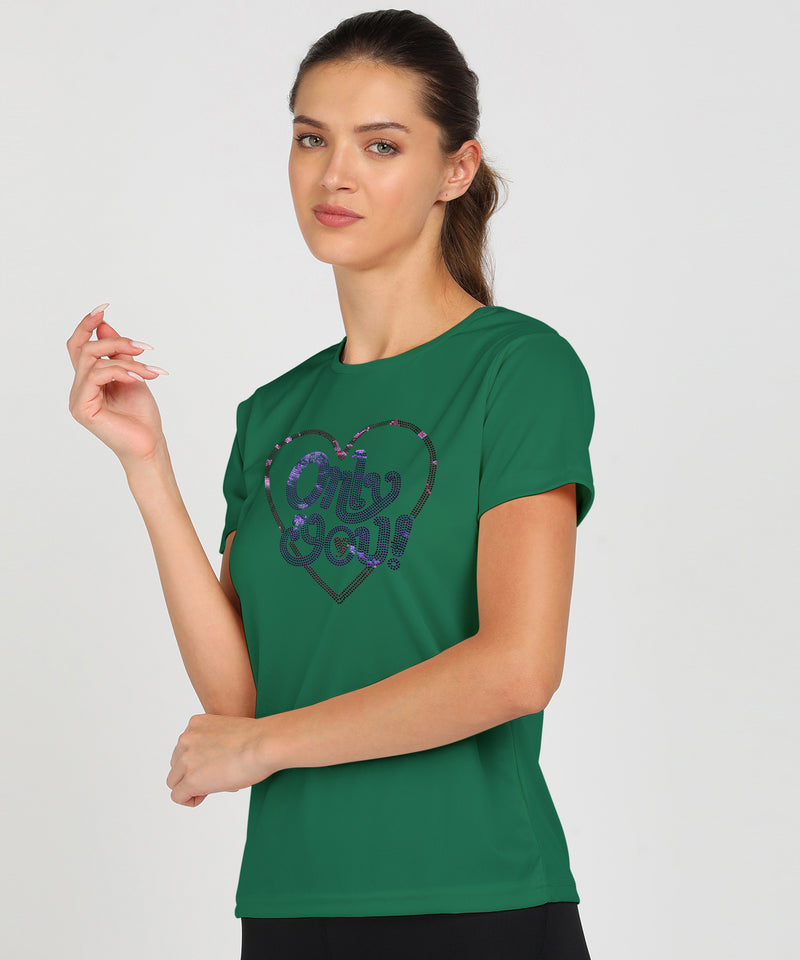 Women's Polyester Sports T-Shirt Pack of 2