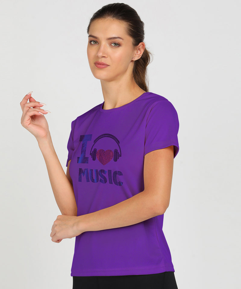 Women's Polyester Sports T-Shirt Pack of 2