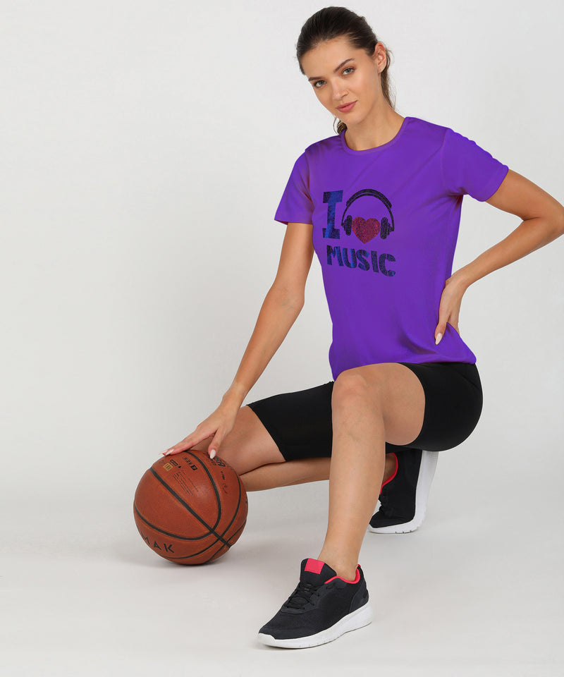 Women's Polyester Sports T-Shirt Pack of 2