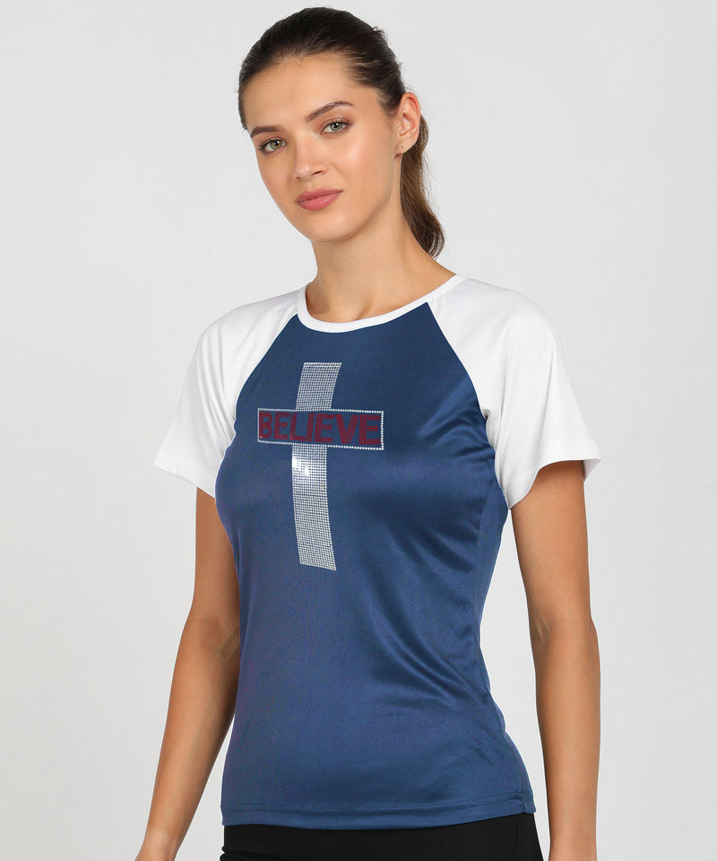 Women's Polyester Sports T-Shirt Pack of 2