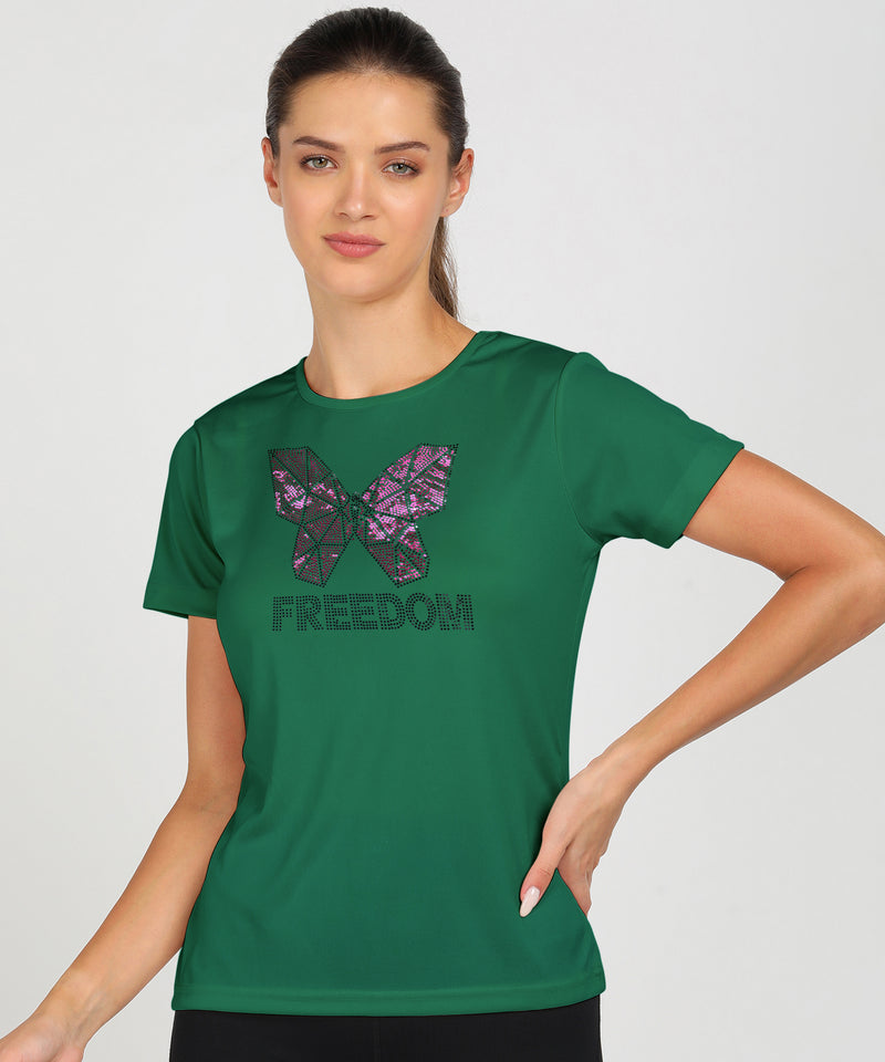 Women's Polyester Sports T-Shirt Pack of 2