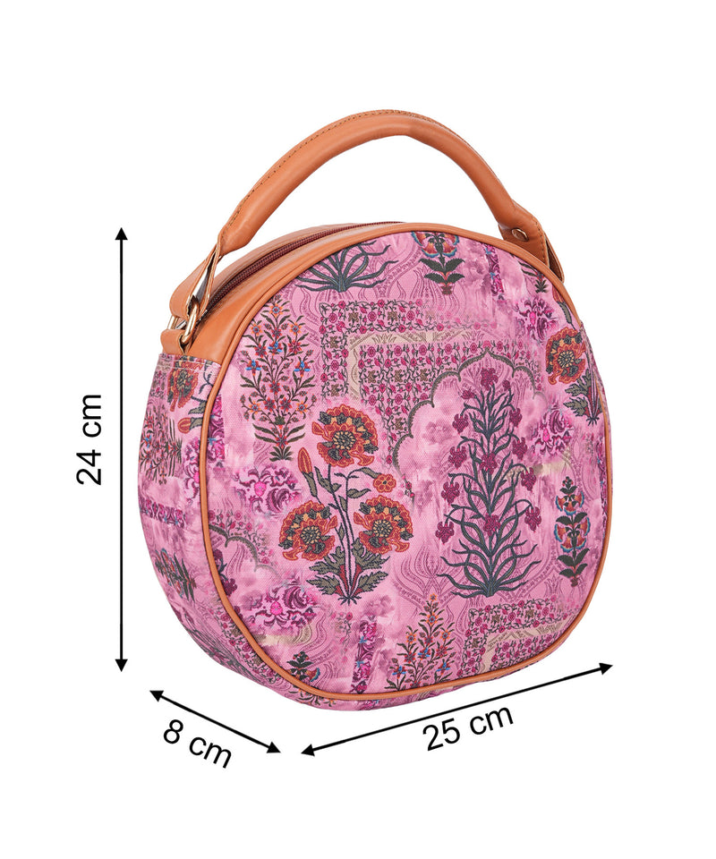 Watercolor Print Canvas Sling Bag