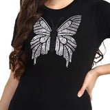 Women Sequins Motifs Embellished Cotton T-shirt