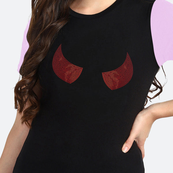 Women's Sequin Motifs Embellished cotton T-shirt