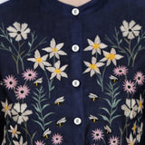 Elegant Floral Embroidered Rayon Shirt Style Kurti