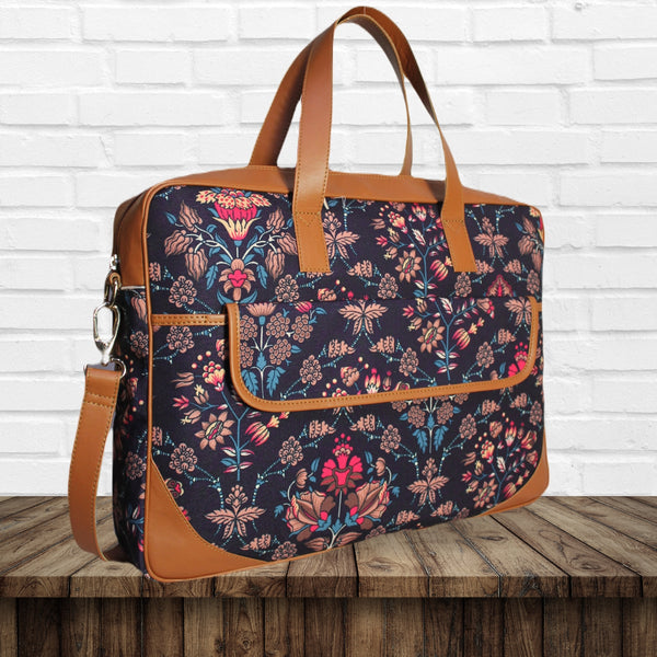 Ethnic Floral Paisley Patchwork Printed Laptop Bag