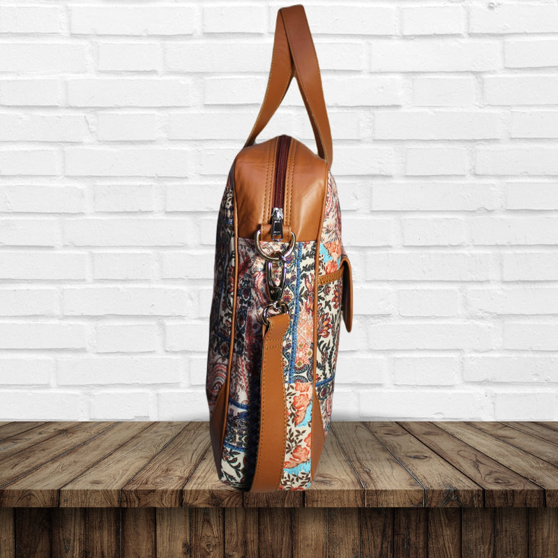 Ethnic Floral Paisley Patchwork Printed Laptop Bag