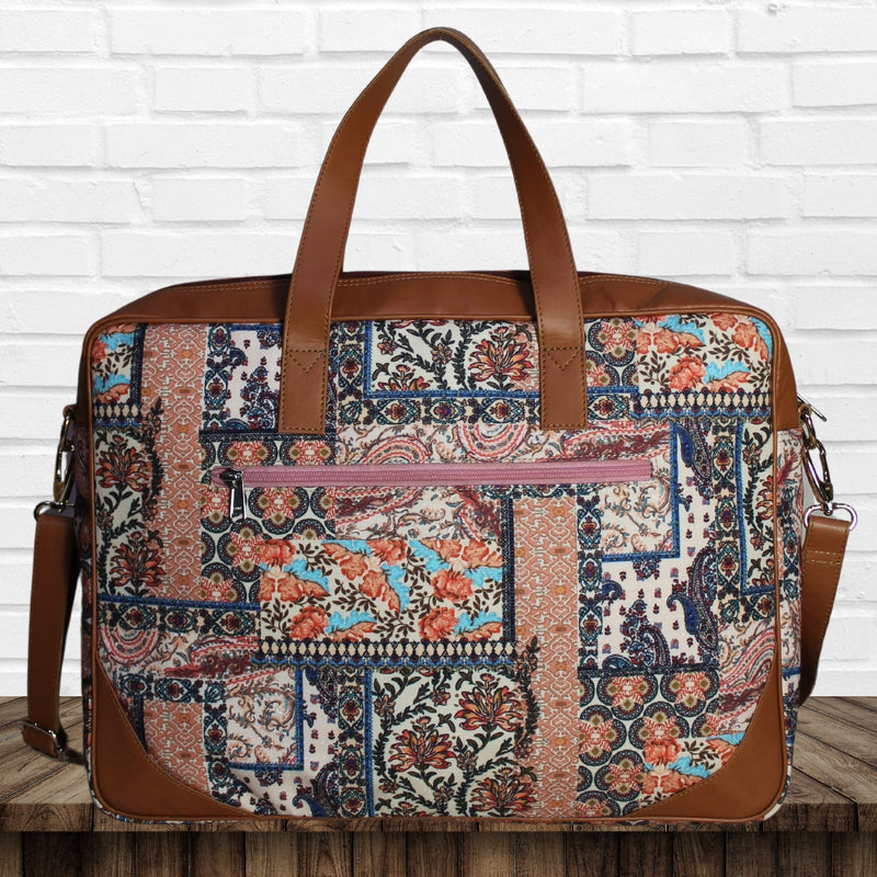Ethnic Floral Paisley Patchwork Printed Laptop Bag