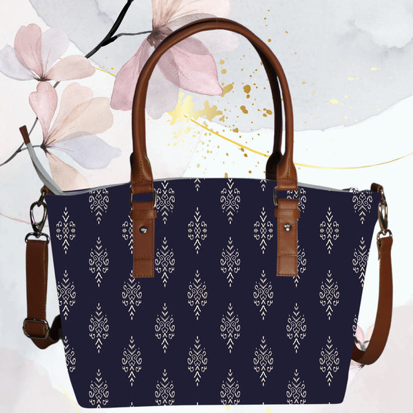 Paisley Print Canvas Tote Bag