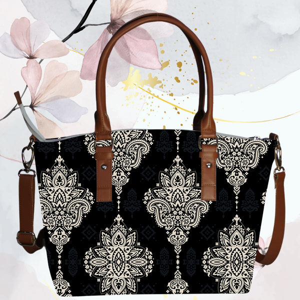 Big Paisley Print Canvas Tote Bag