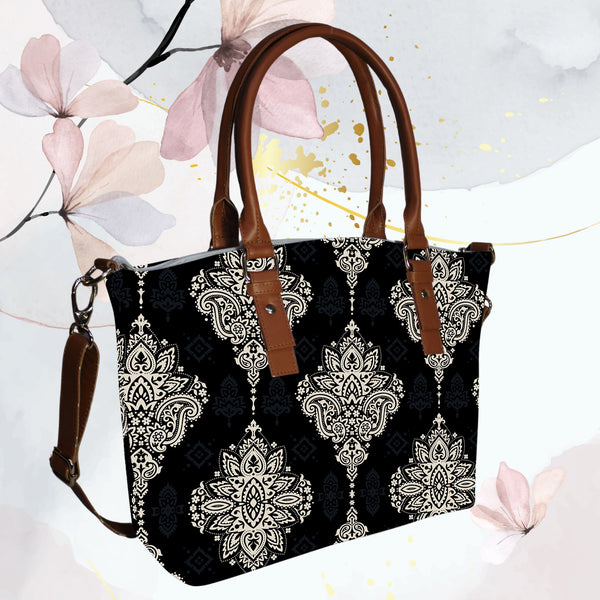 Big Paisley Print Canvas Tote Bag