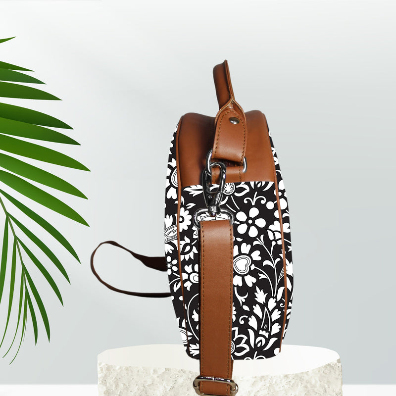 Introducing Floral Print Canvas Sling Bag