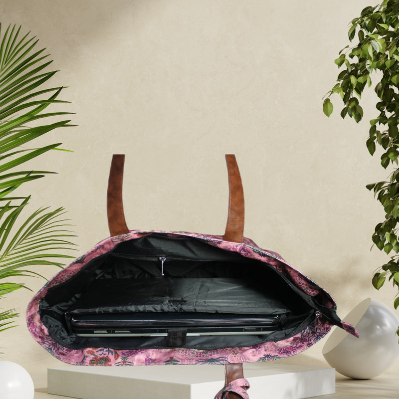 Mughal Garden Printed Canvas Shopper Tote Bag