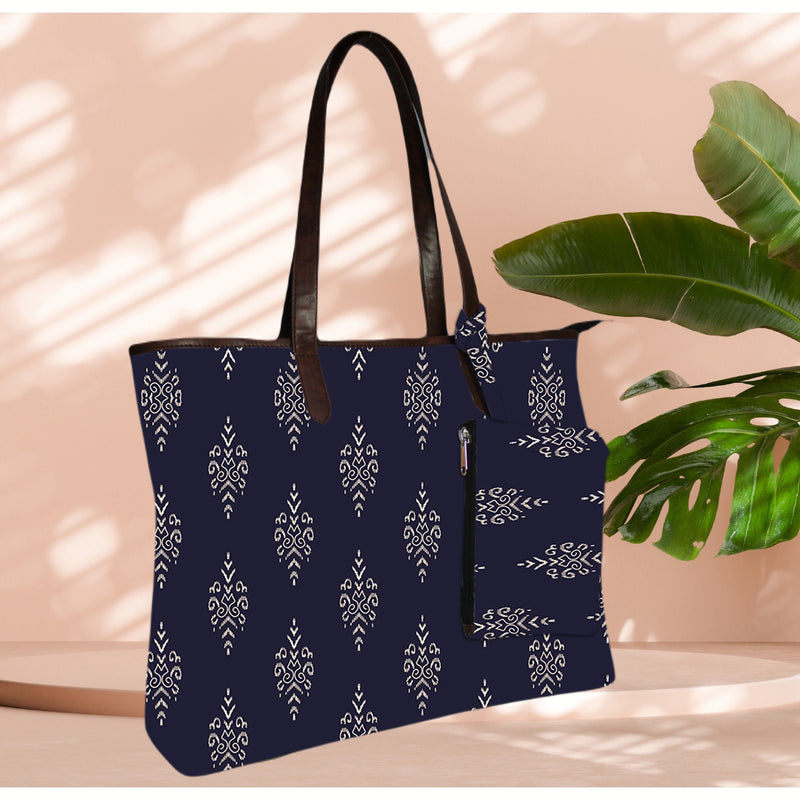 ETHNIC SMALL PAISLEY PRINT TOTE BAG