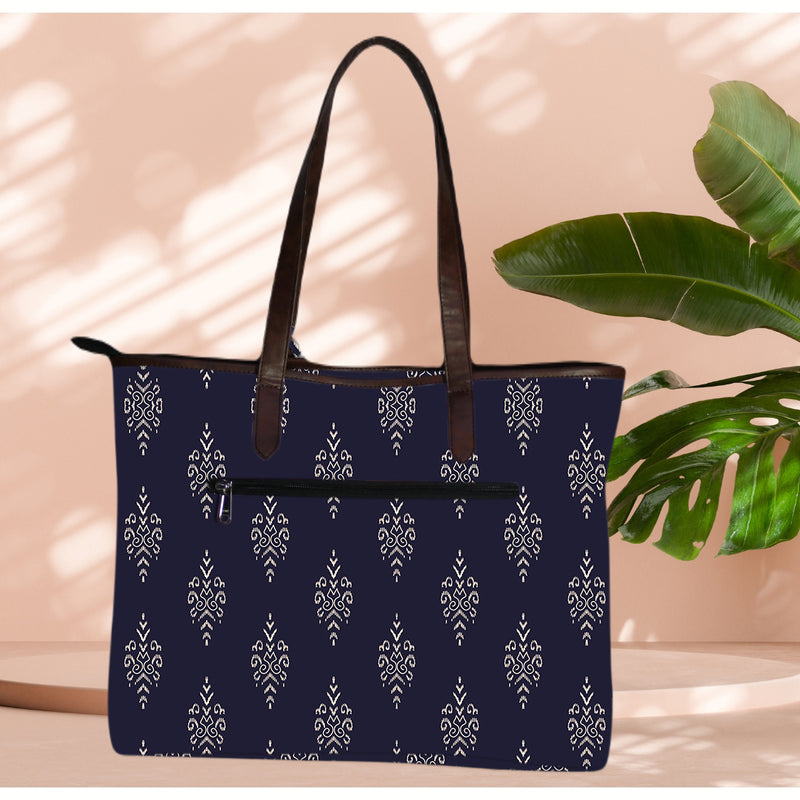 ETHNIC SMALL PAISLEY PRINT TOTE BAG