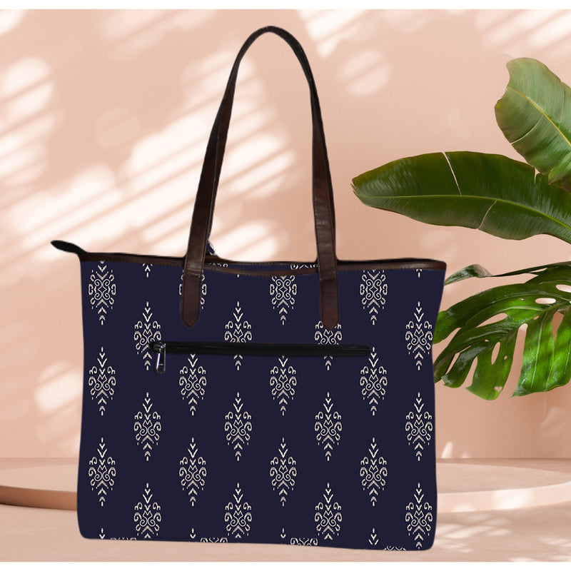 ETHNIC SMALL PAISLEY PRINT TOTE BAG