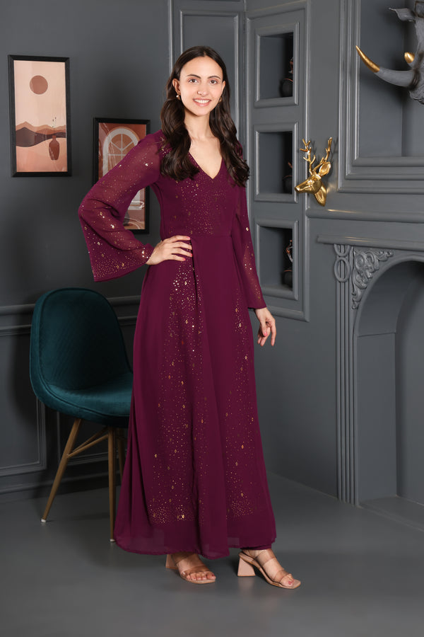 Women's Sequins Motifs Embellished Dress