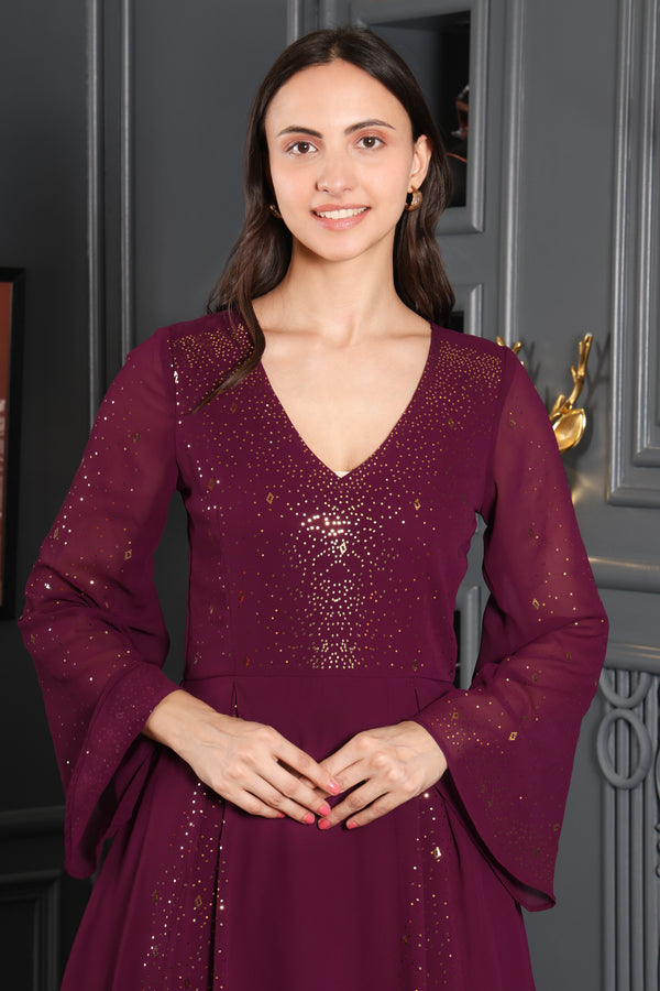 Women's Sequins Motifs Embellished Dress