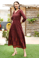 Timeless Elegance Ethnic Motifs Printed Cotton Long Kurti