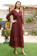 Timeless Elegance Ethnic Motifs Printed Cotton Long Kurti