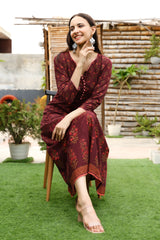 Timeless Elegance Ethnic Motifs Printed Cotton Long Kurti