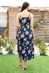 Blooming Grace Spaghetti Strap Floral Spandex Dress