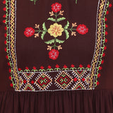 Floral Embroided a line kurti