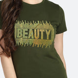 Women's Sequins Motifs Embellished Cotton T-shirt