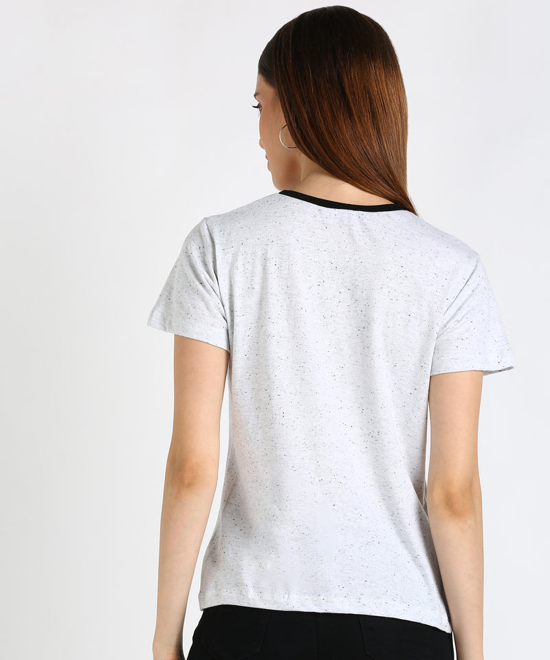 Women’s Cotton Sequin Motifs T-Shirt Combo Pack of 2