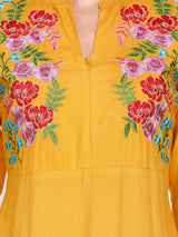 Floral Embroided A line kurti