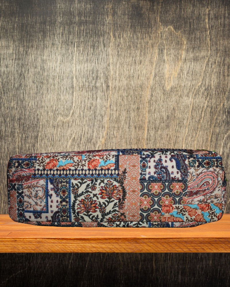 ETHNIC PATCHWORK PRINT TOTE BAG