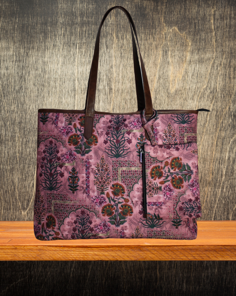 JAIPURI FLORAL PRINTED TOTE BAG