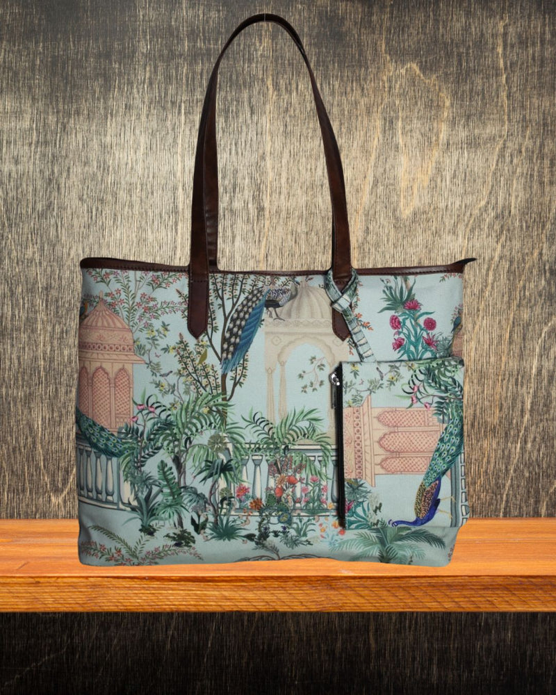 MUGHAL GARDEN PRINT TOTE BAG