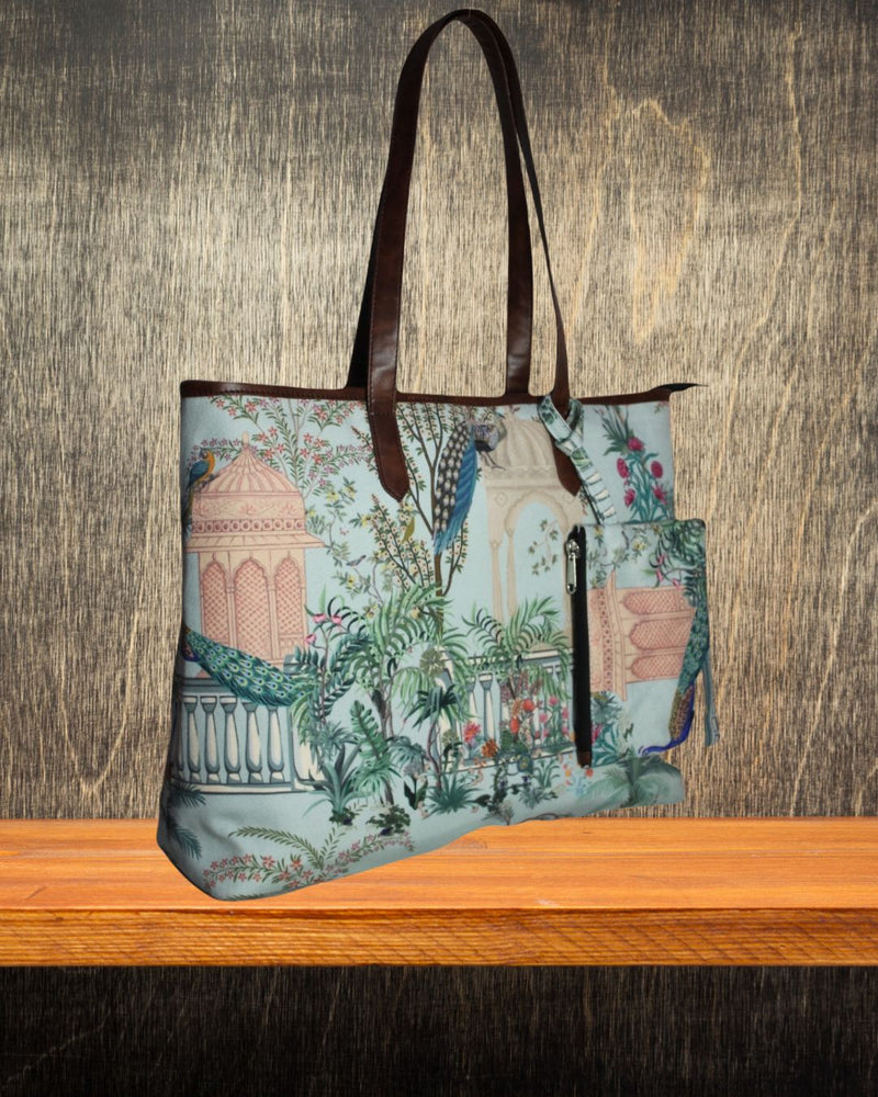 MUGHAL GARDEN PRINT TOTE BAG