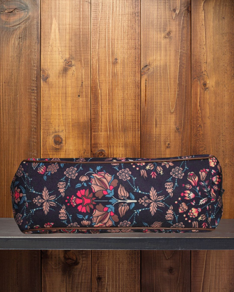 Ethnic Paisley Floral Printed Canvas Shopper Tote Bag