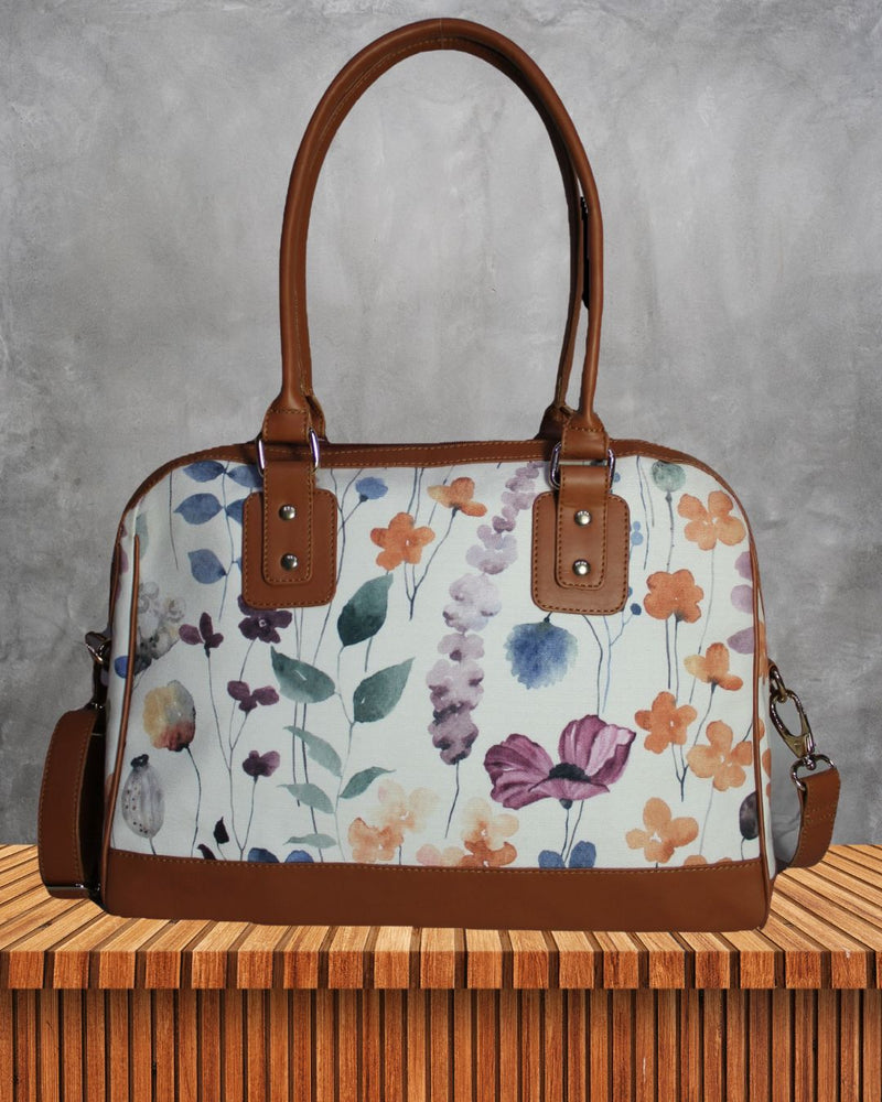 Watercolor Print Canvas Bag