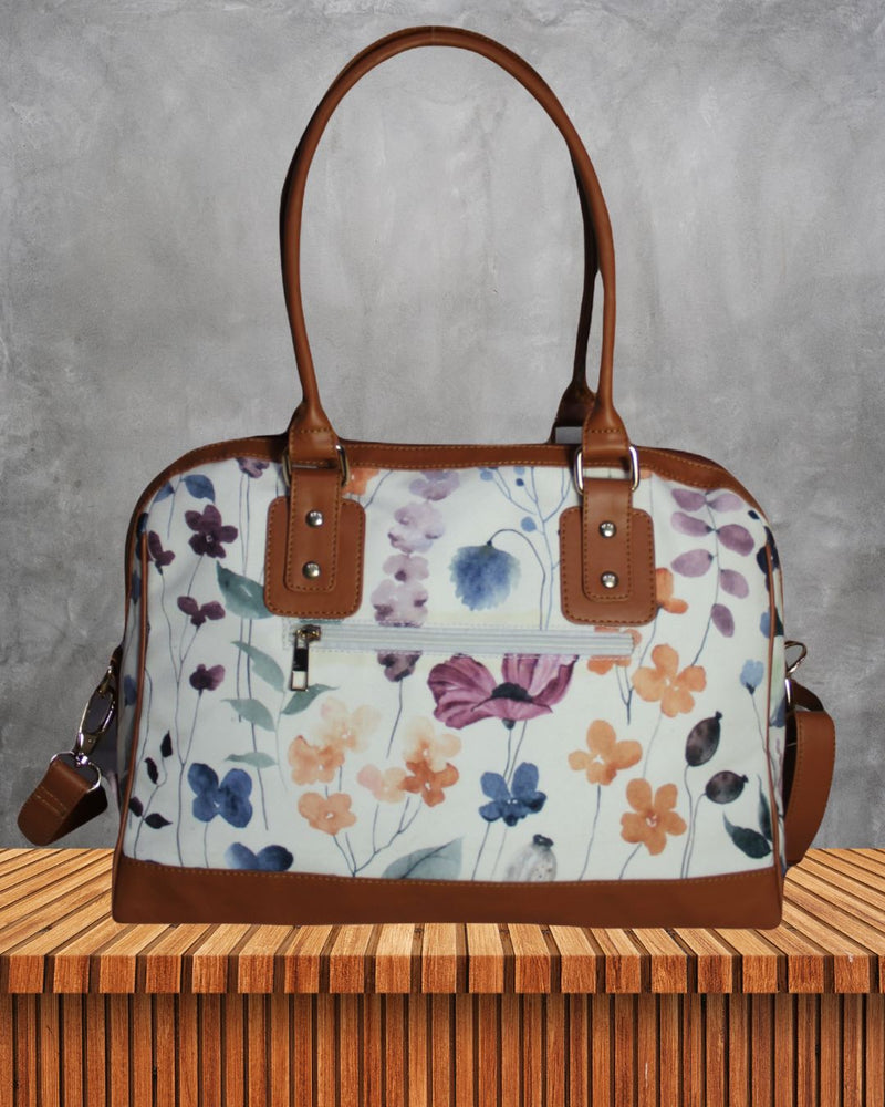 Watercolor Print Canvas Bag