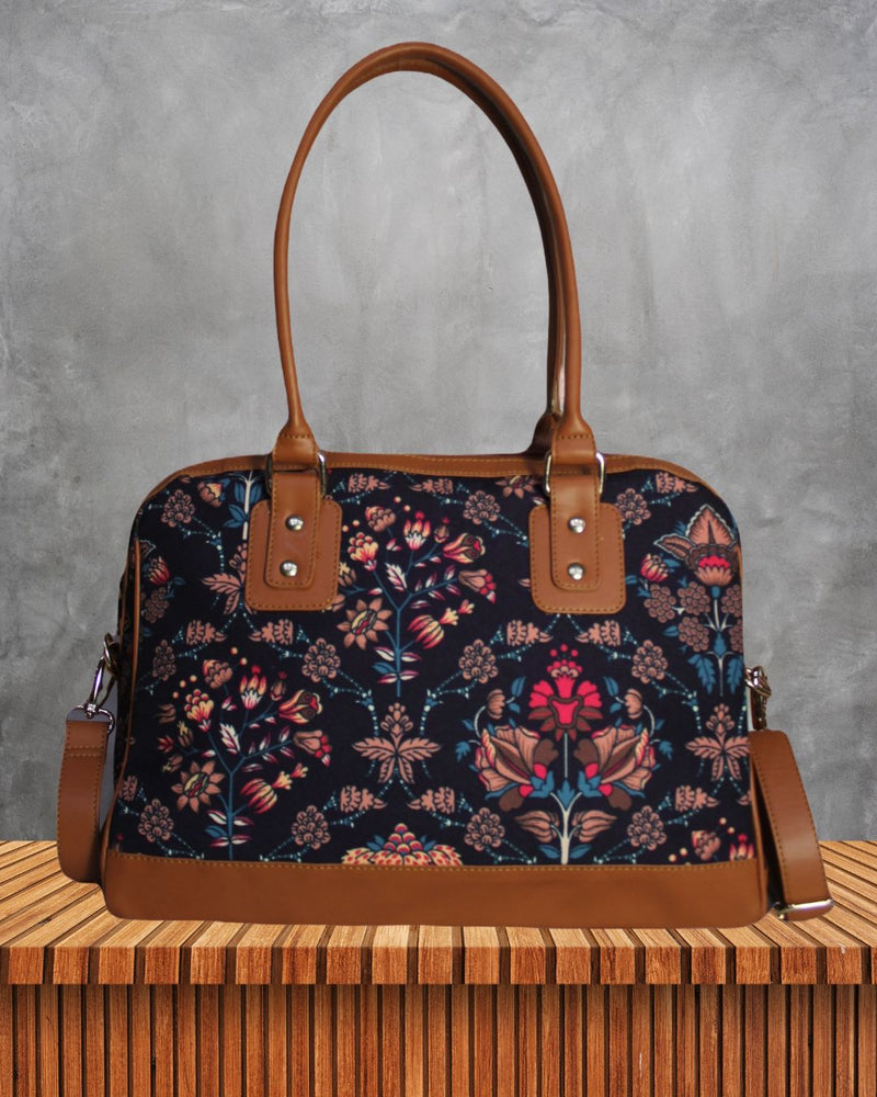 Ethnic Paisley Print Canvas Handbag