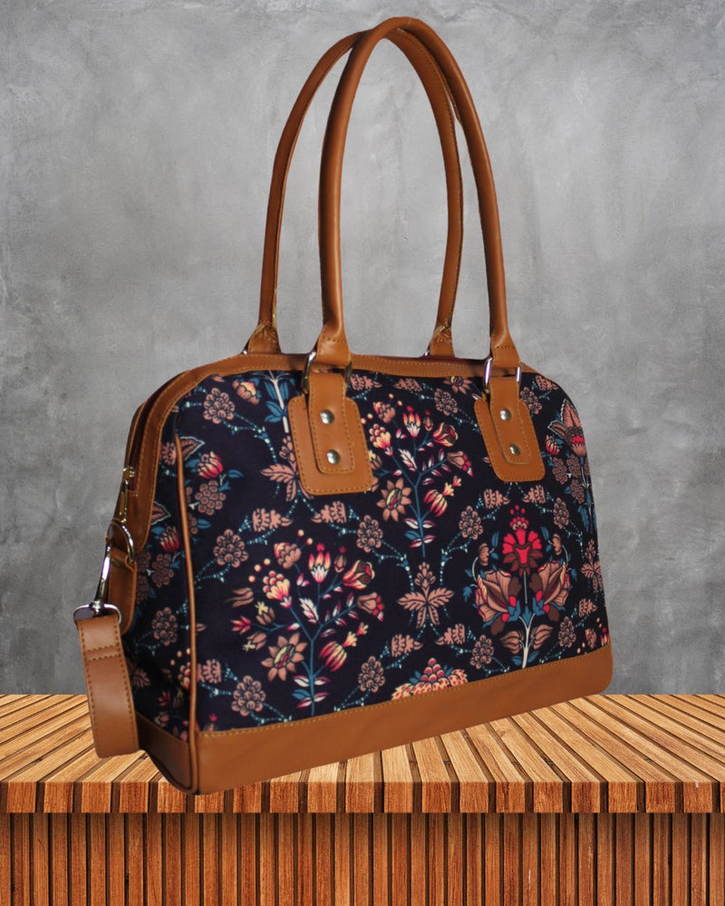 Ethnic Paisley Print Canvas Handbag