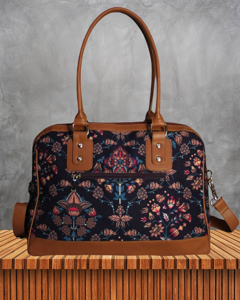 Ethnic Paisley Print Canvas Handbag