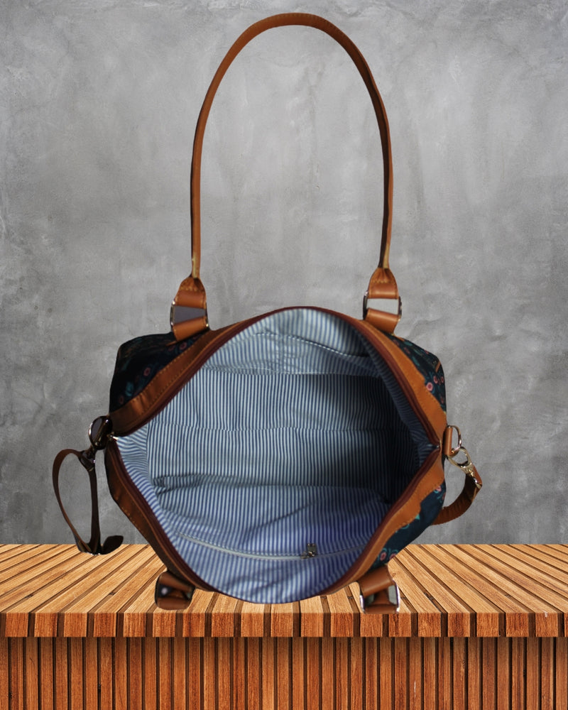 Ethnic Jaipuri Floral Canvas Handbag