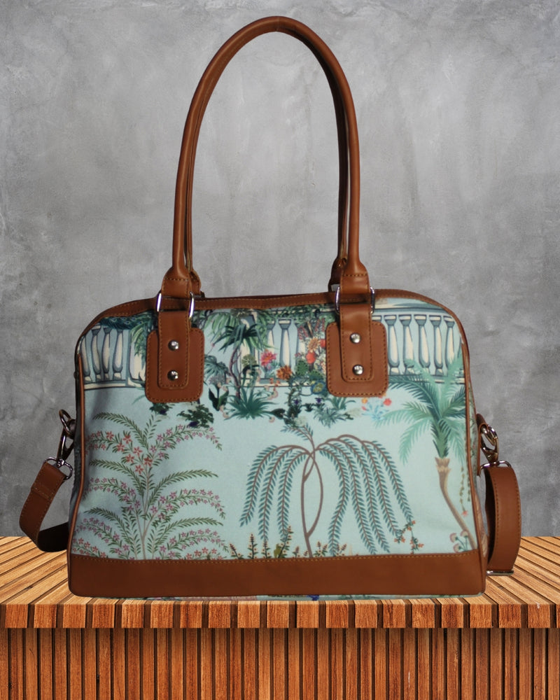 Ethnic Mughal Garden Canvas Handbag