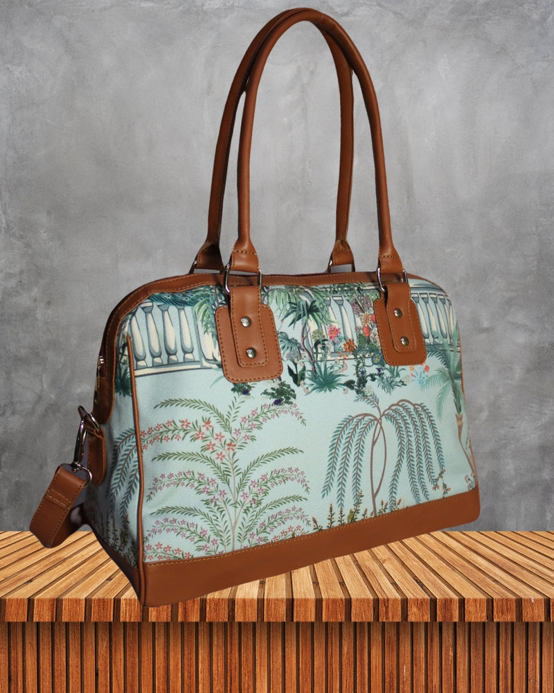 Ethnic Mughal Garden Canvas Handbag