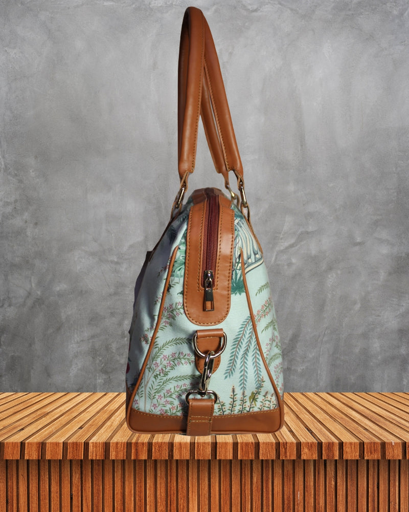 Ethnic Mughal Garden Canvas Handbag