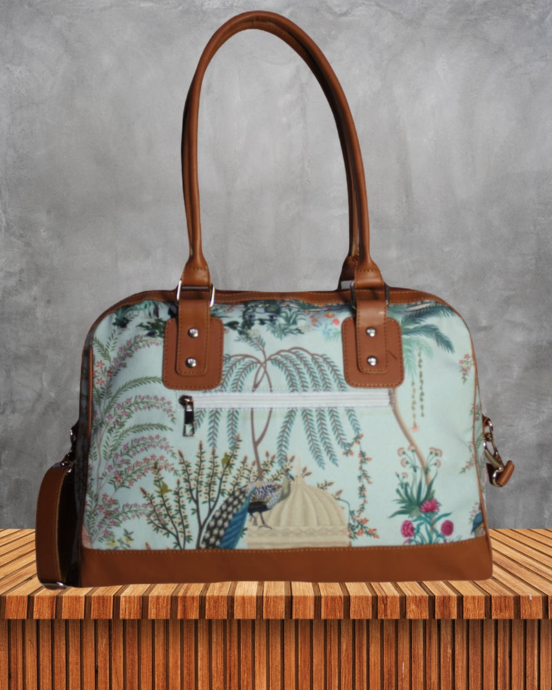 Ethnic Mughal Garden Canvas Handbag